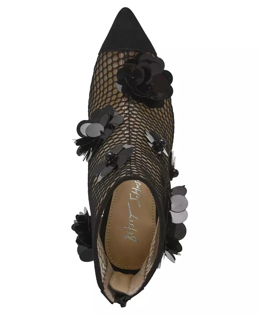 Betsey Johnson Women's Navey Embellished Dress Booties 4