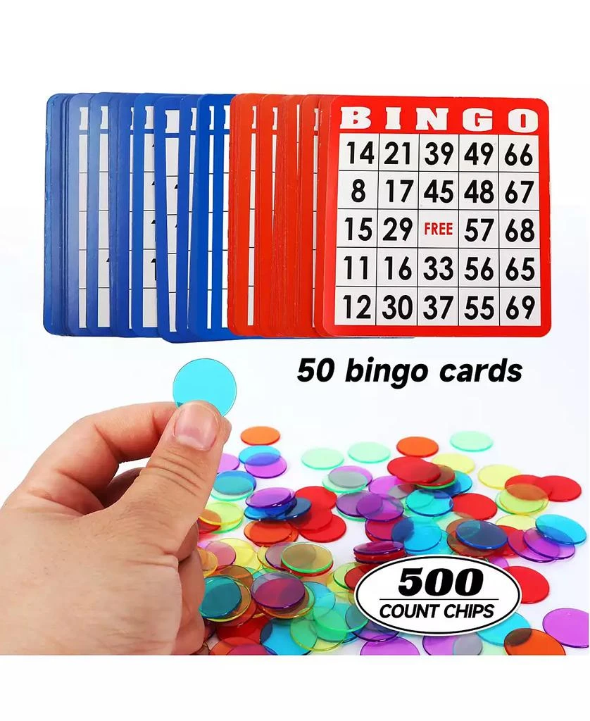 GSE Games 
Sports Expert Deluxe Bingo Game Set with 8" Bingo Cage and Master Board, 75 Bingo Balls, 500 Chips, 50 Bingo Cards 4