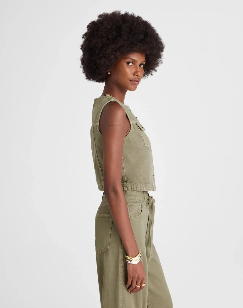 Madewell Cropped Denim Vest: Airy Denim Edition 3