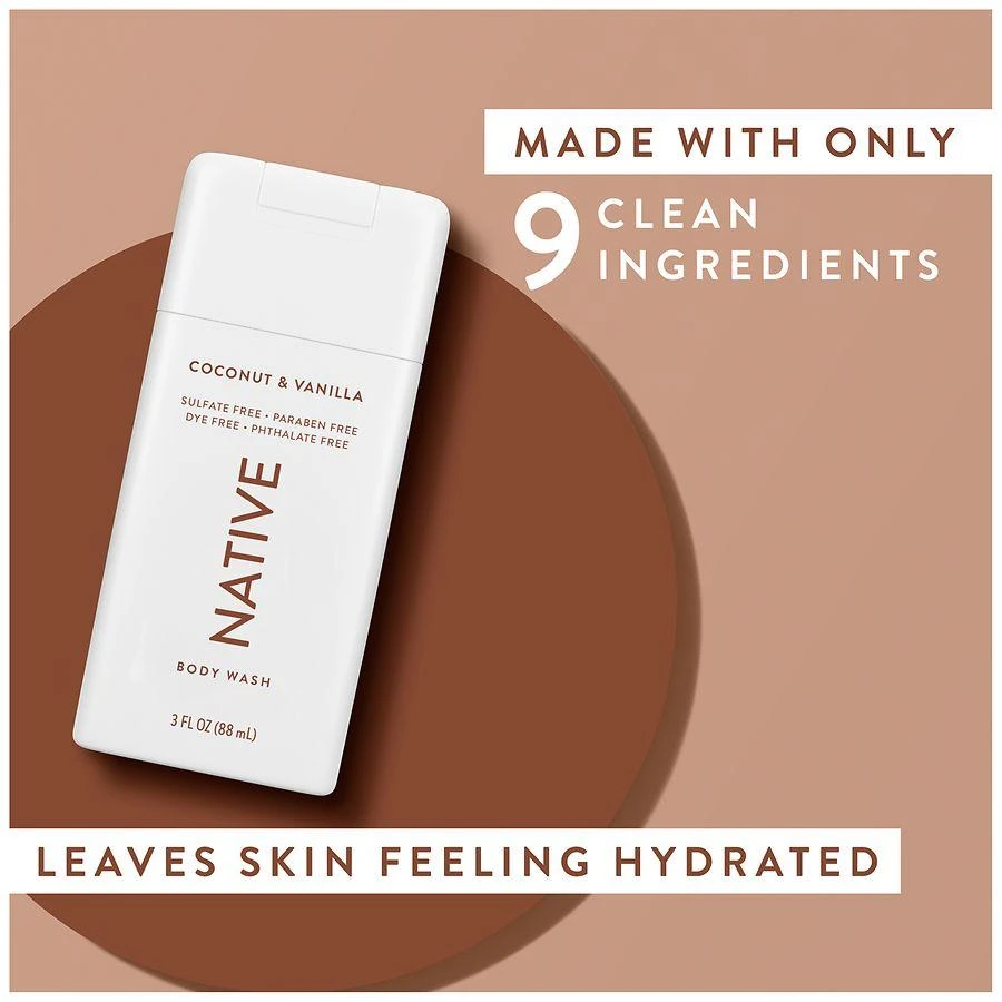 Native Body Wash Coconut
Vanilla, Travel Size, Mini 5