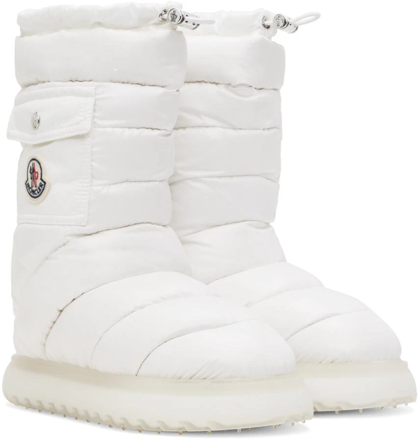 Moncler White Gaia Down Boots 4
