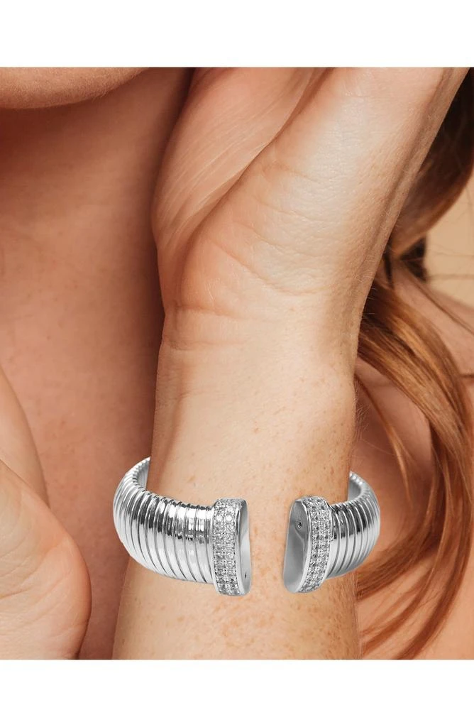 Kenneth Jay Lane Pave CZ Open Cuff Bracelet 2