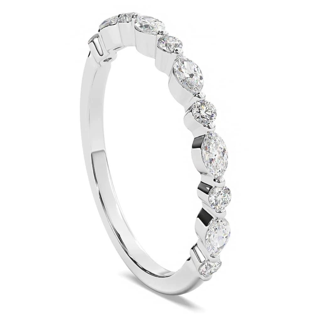 Pompeii3 1/2Ct Marquise Cut Wedding Ring Anniversary Band 14k Gold Lab Grown 2