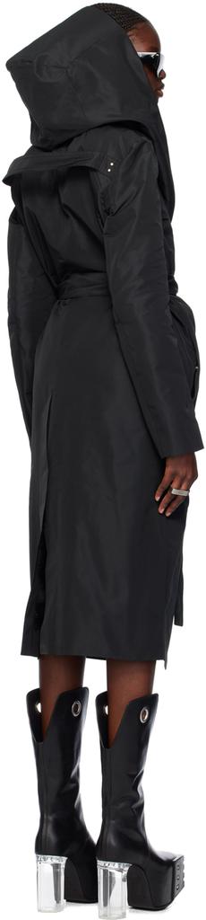 Shop Black Minimal Slim Drella Coat on Sale at BeyondStyle – Get