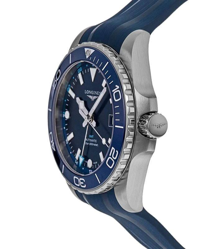 Longines Longines HydroConquest GMT Automatic Blue Dial Rubber Strap Men's Watch L3.890.4.96.9 3
