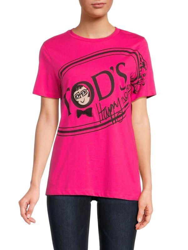Tod's Happy Moment Crewneck Graphic Tee 1