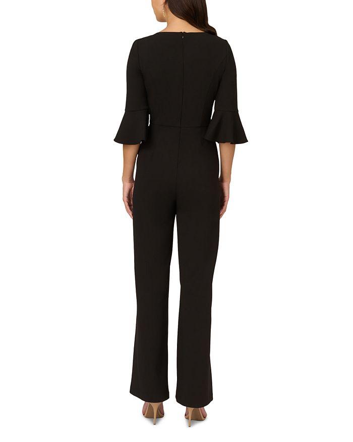 Adrianna Papell Knit Crepe Tie Front Jumpsuit