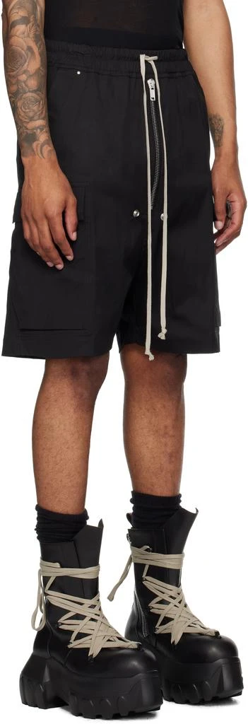 Rick Owens Black Concordians Cargobela Shorts 2