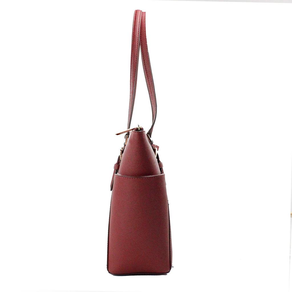 Michael Kors Michael Kors Charlotte  Cherry Large Leather Top Zip Tote Bag Women's Purse