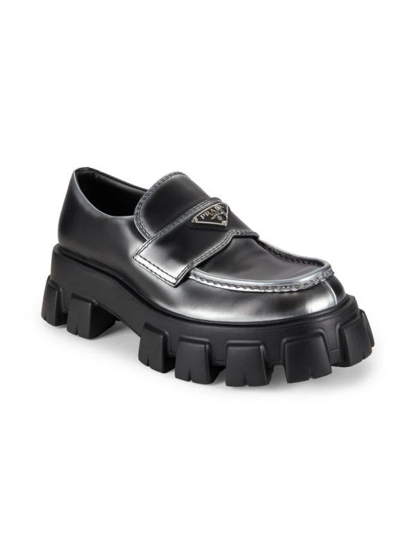 Prada Rois Brushed Leather Loafers 2