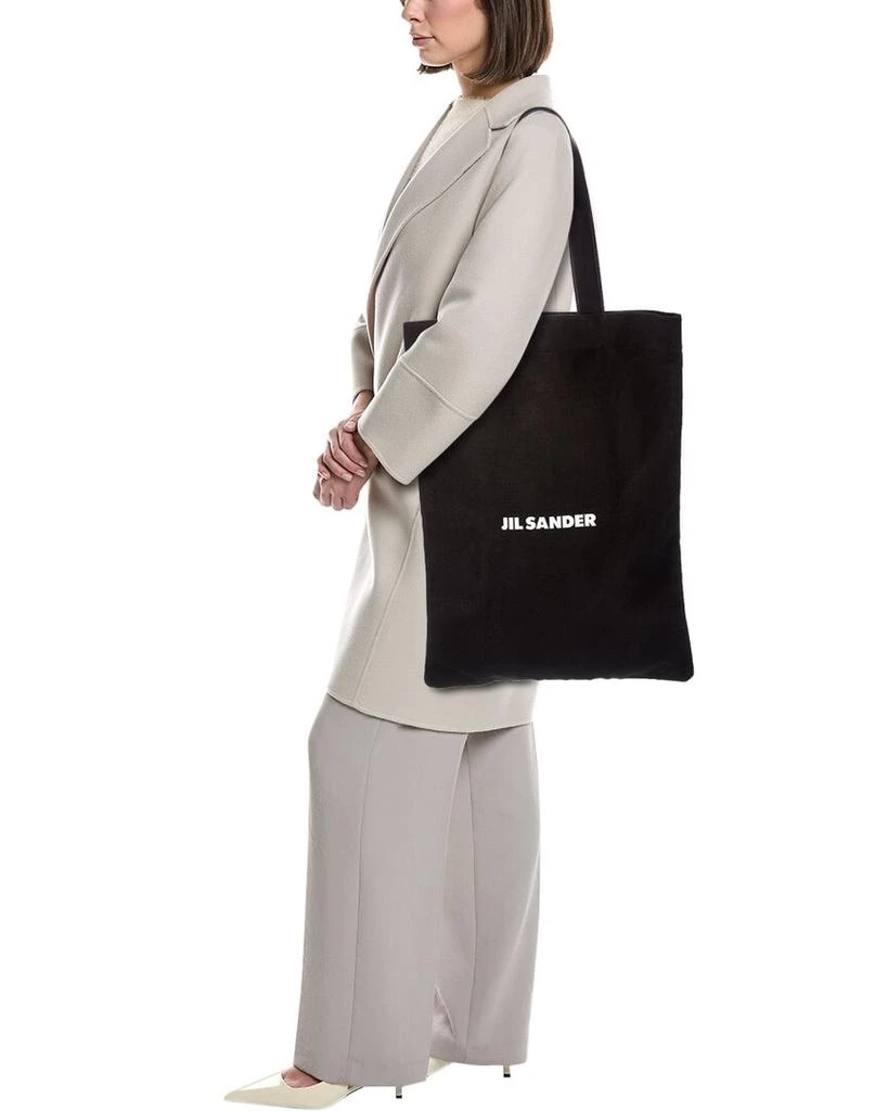 Jil Sander Large Canvas 
Leather Tote 4