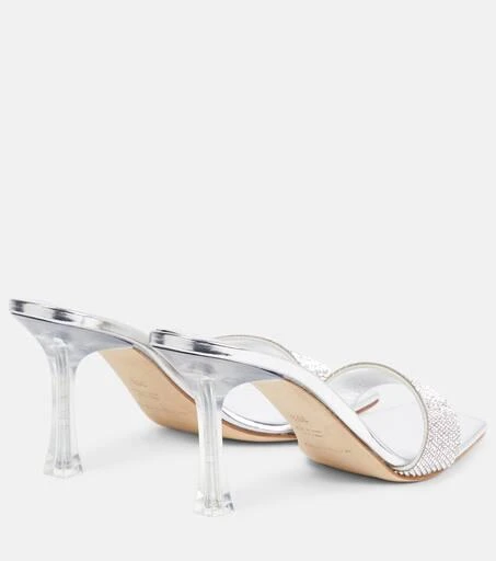 Magda Butrym Embellished leather-trimmed PVC mules 3