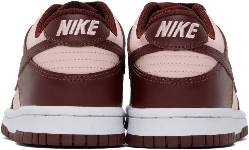 NIKE Big Kids Burgundy & Pink Dunk Low Sneakers 2