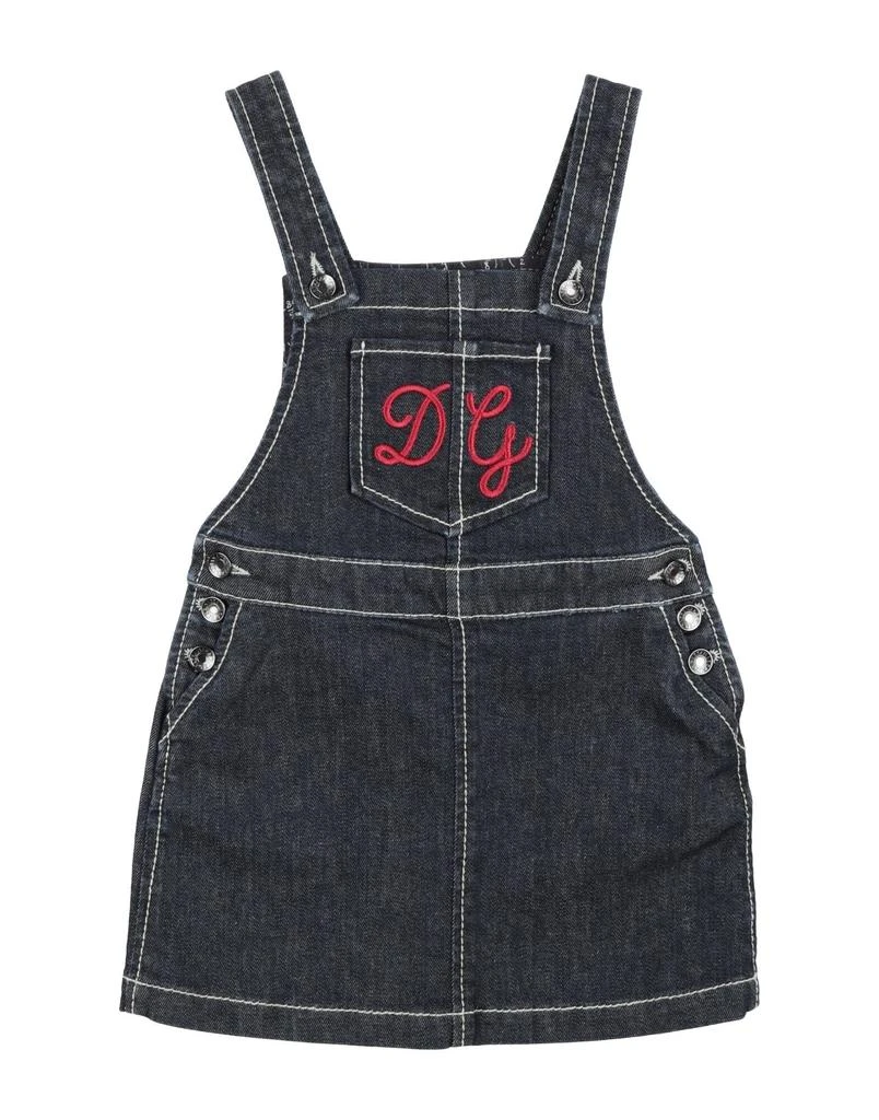 Dolce & Gabbana Girls Blue Denim & Tartan Dress