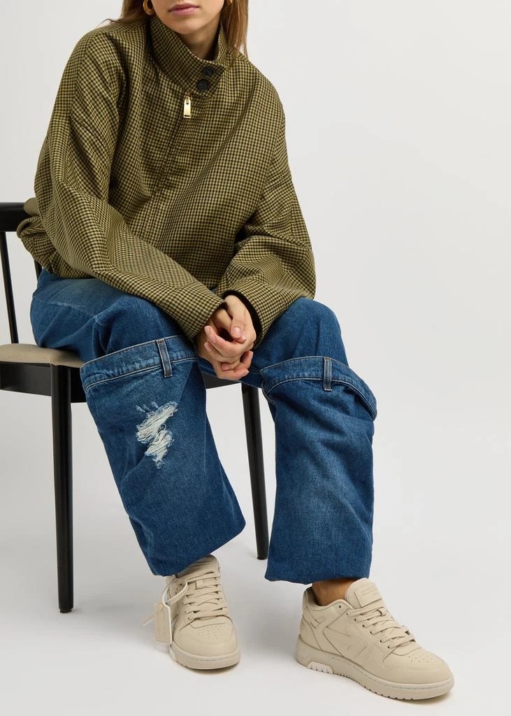 Off-White Out Of Office For Walking panelled leather sneakers 5