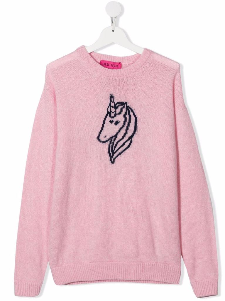 IRENEISGOOD TEEN embroidered-unicorn crew neck jumper - kids