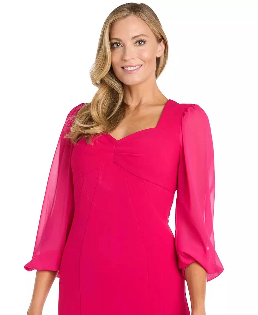 R & M Richards Women's Chiffon-Sleeve Sheath Dress 2