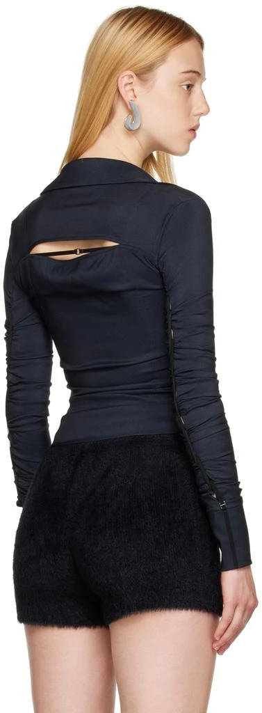 Jacquemus Navy Le Papier 'La Chemise Soffio' Shirt 3