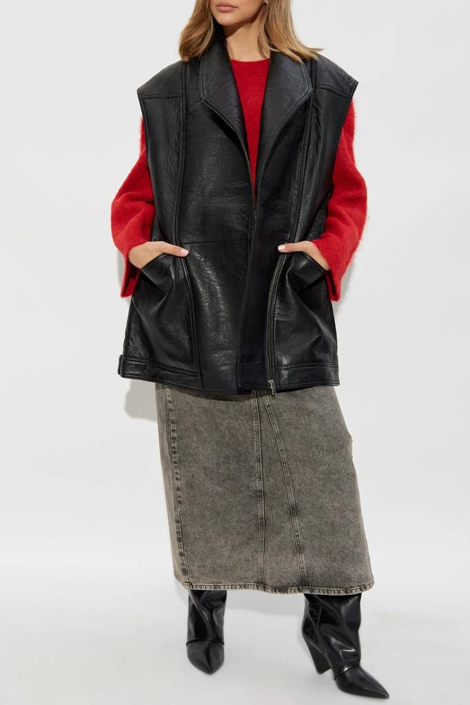 Gestuz Leather vest Gellygz 2