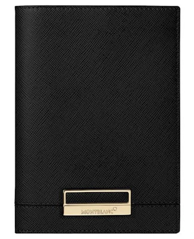 MontBlanc Montblanc Sartorial Large Black Leather Passport Holder 114613 1