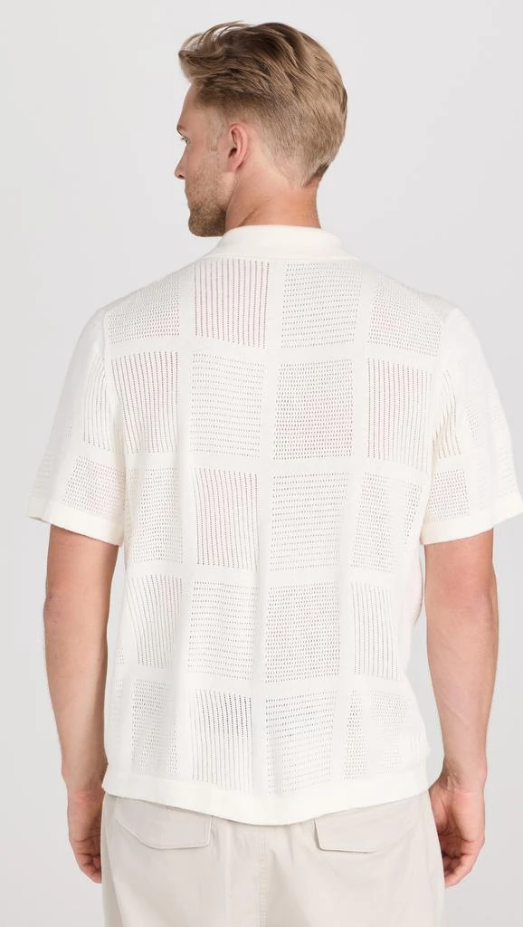 Vince Patchwork Pointelle Button Down Sweater 2