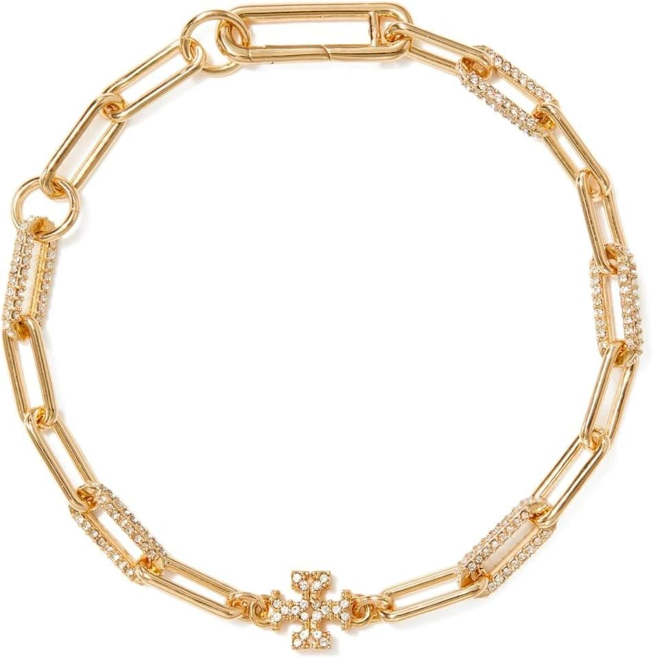 Tory Burch Women
s Icon Pave Chain Bracelet