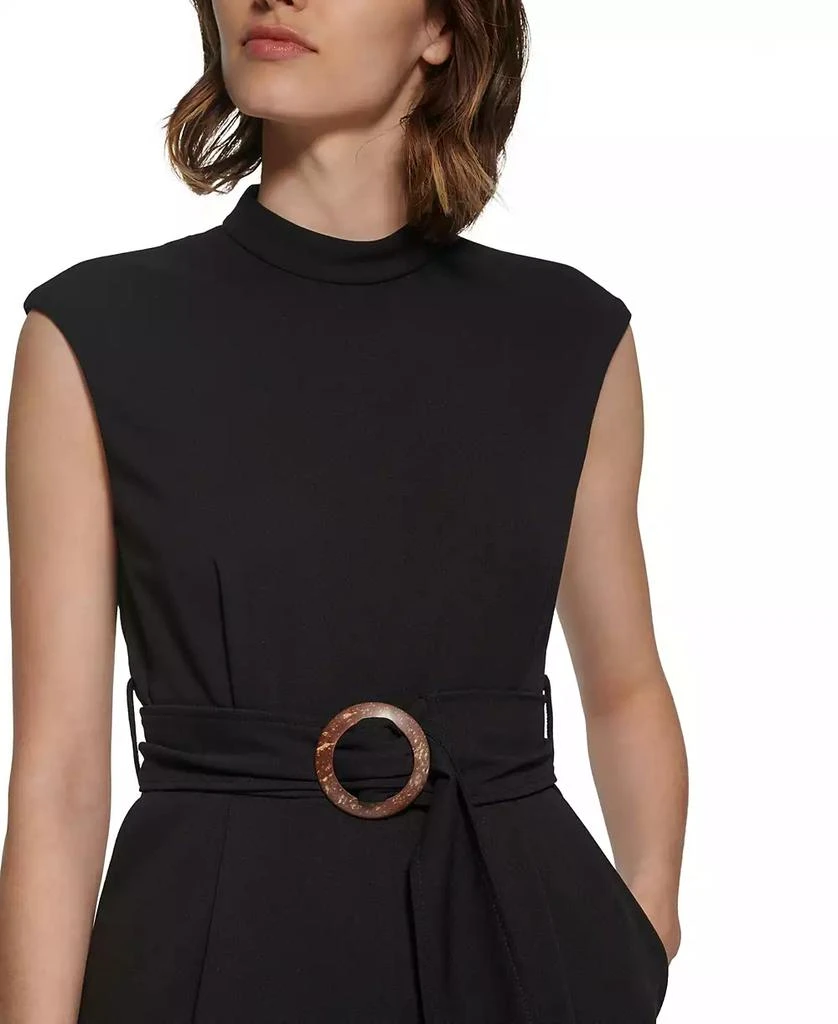 Calvin Klein Women's Crepe Belted Straight-Leg Jumpsuit 3