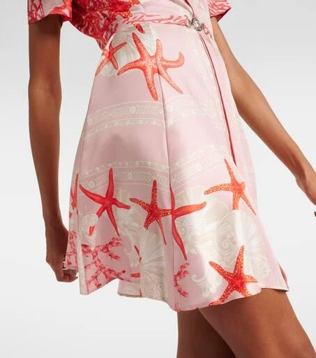 Versace Barocco Sea silk twill shirt dress 6