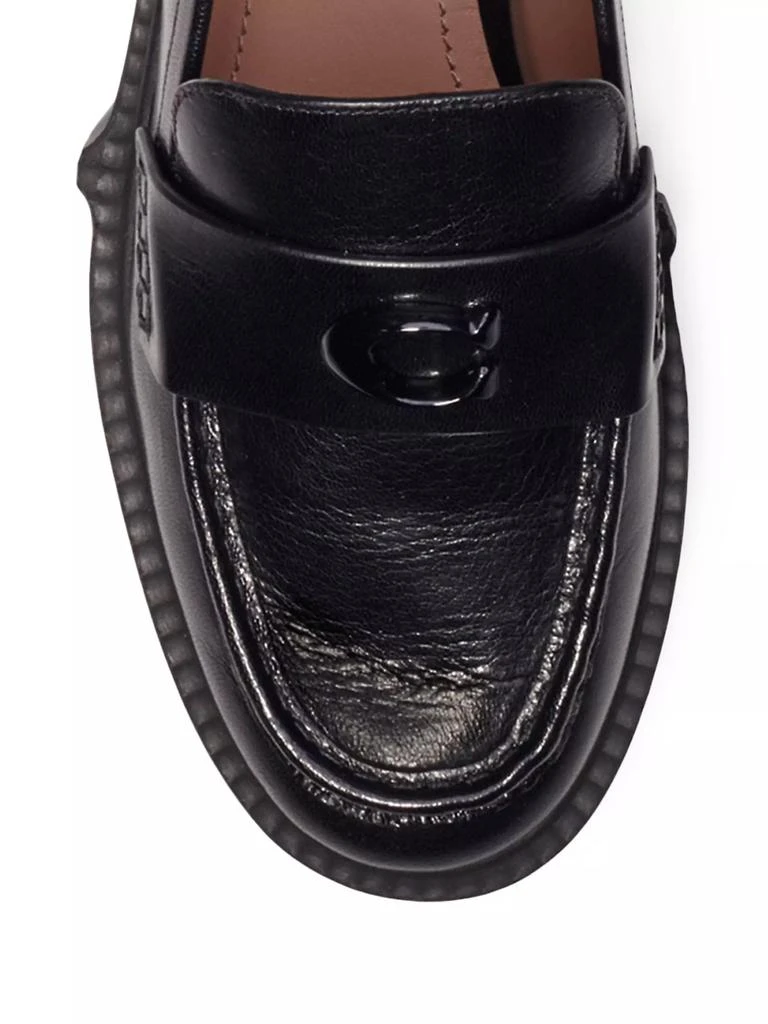 Coach Leah Leather Lug-Sole Loafers 4