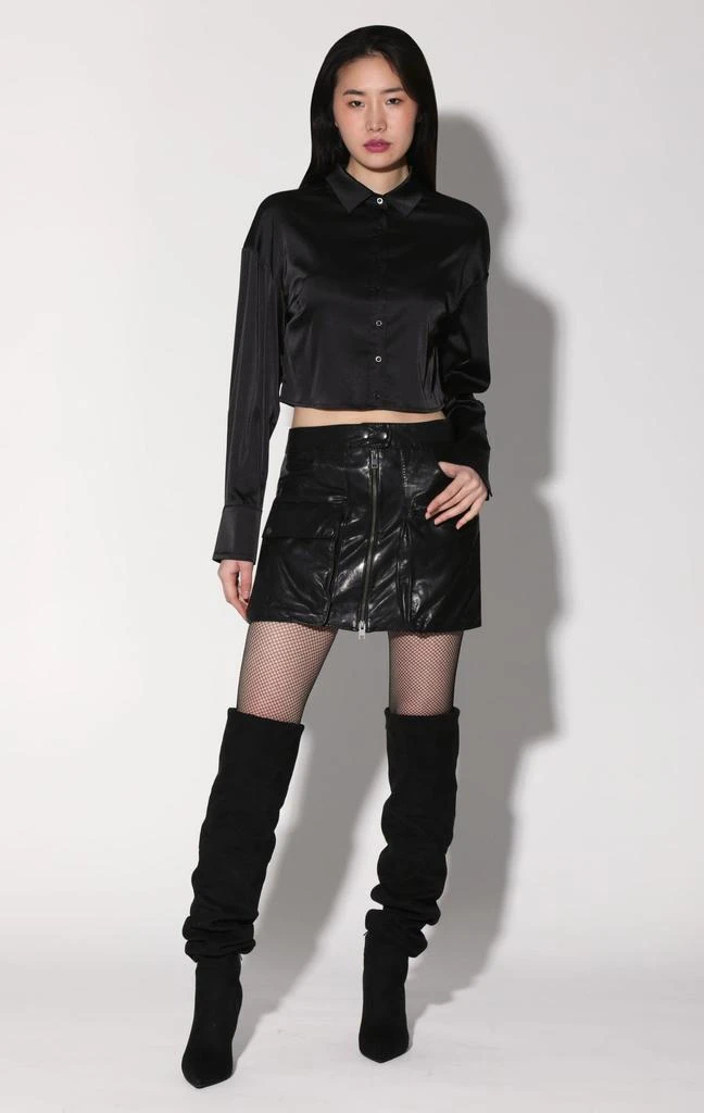 Walter Baker Shirley Skirt, Black - Leather 2