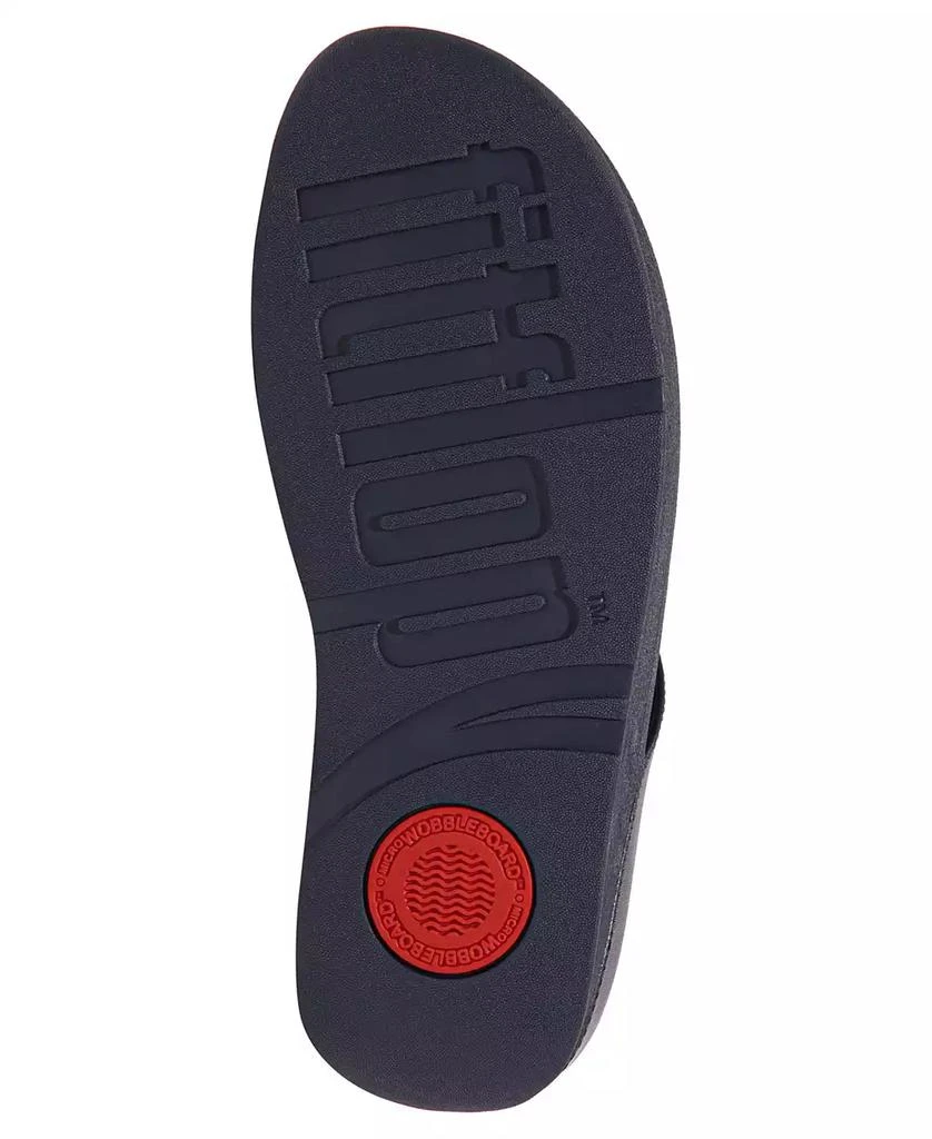 FitFlop Women's Fino Crystal Chain Leather Toe-Post Sandals 7