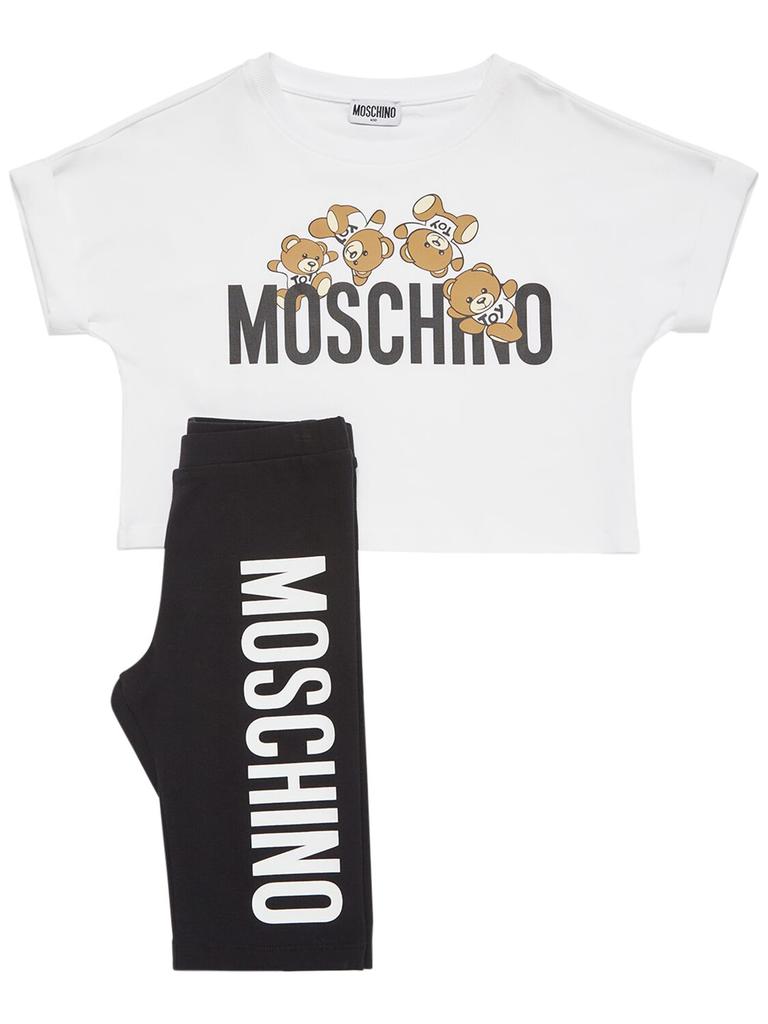 MOSCHINO Cotton Jersey Cropped T-shirt & Leggings