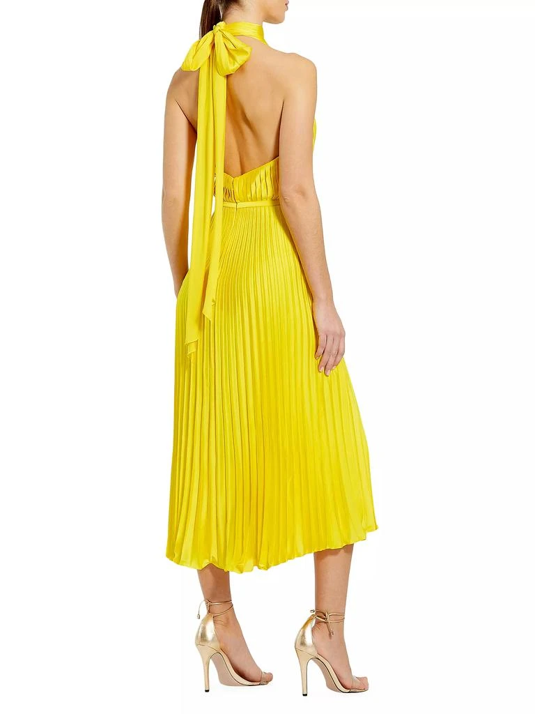 slim fit dress slacks Pleated Halter Neck Asymmetrical Hem Gown main image 1
