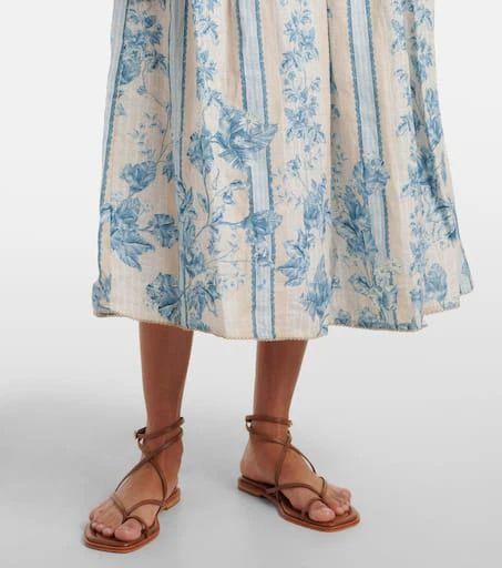 Agua by Agua Bendita Barbara floral linen midi dress 5