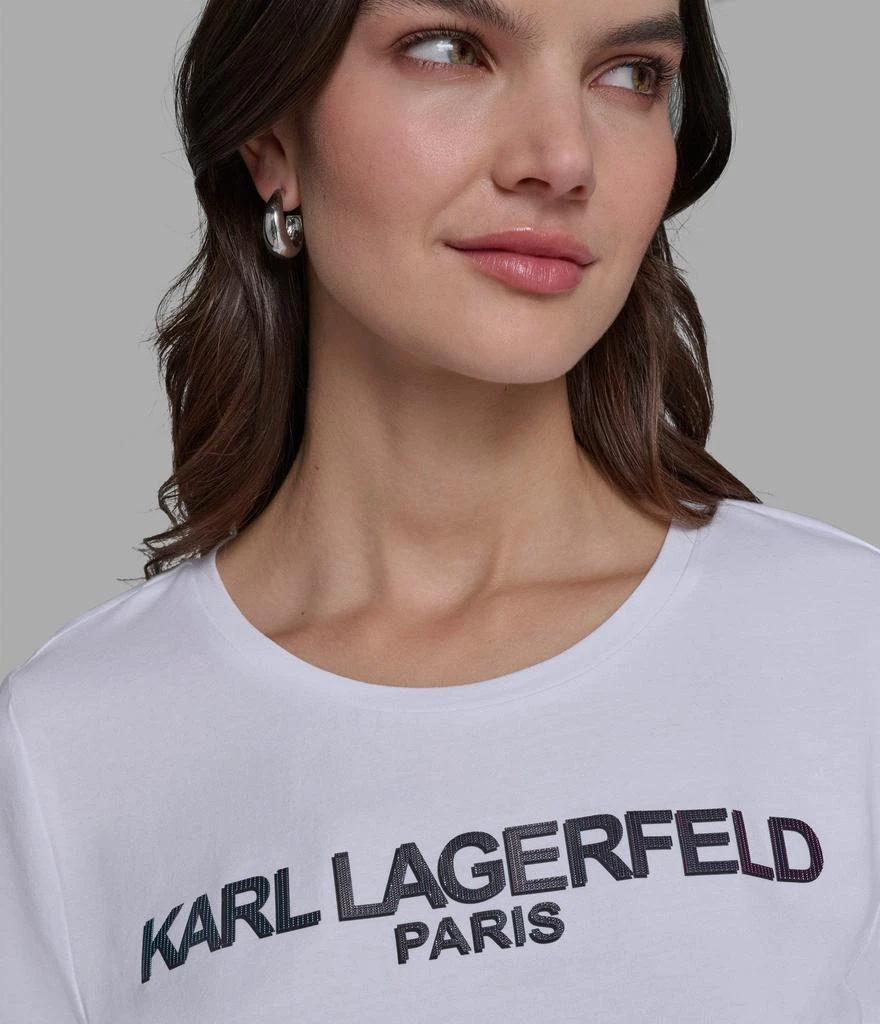 Karl Lagerfeld Paris IRRIDESCENT LOGO TEE 5
