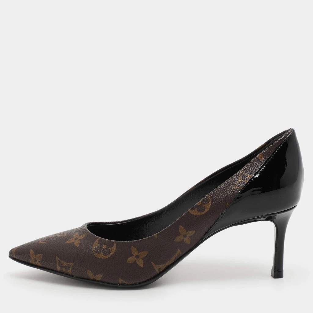 Louis Vuitton Louis Vuitton Monogram Canvas And Patent Leather Cherie Pumps Size 36.5 1