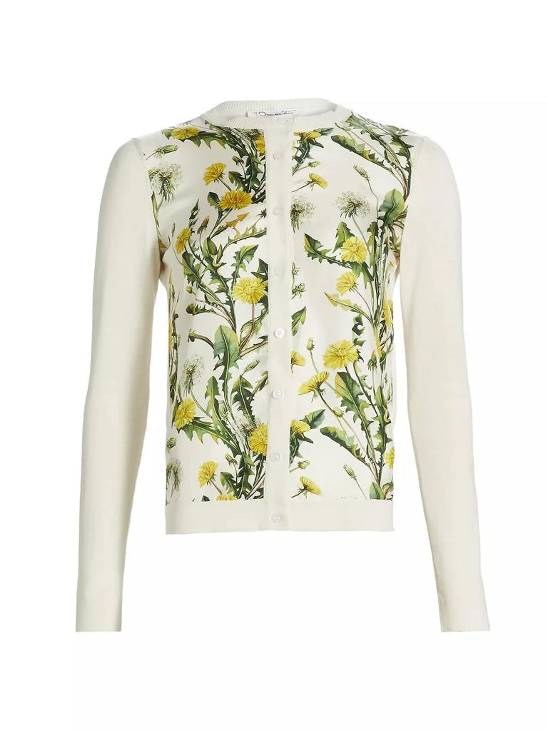 Oscar de la Renta Dandelion Silk-Blend Cardigan 1