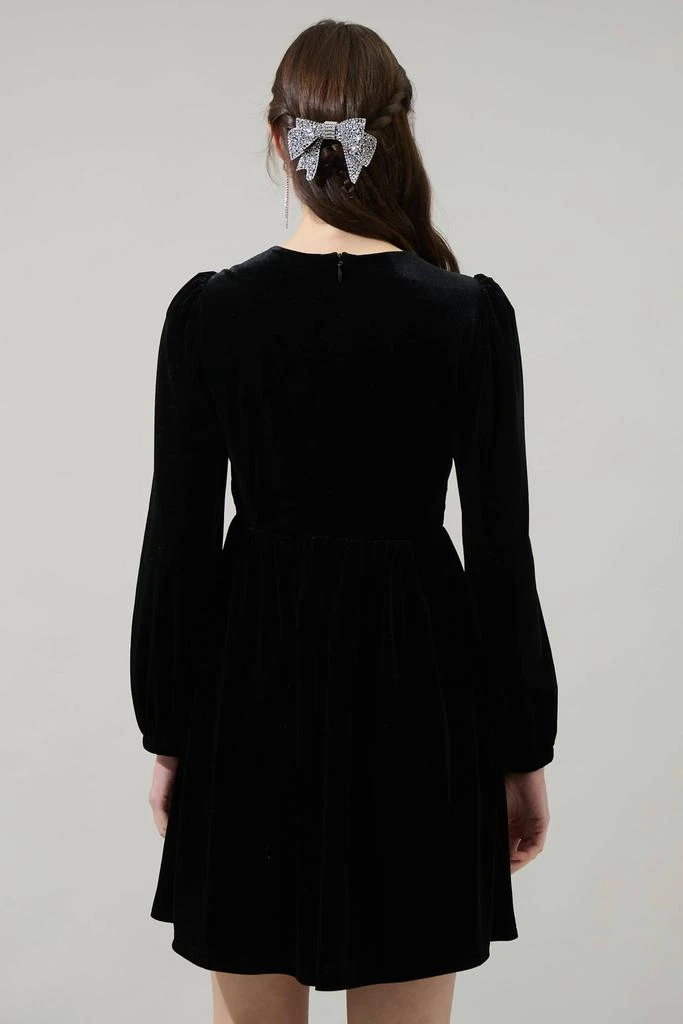 Sugarlips Sugarlips - Glow Bow Velvet Dress 2