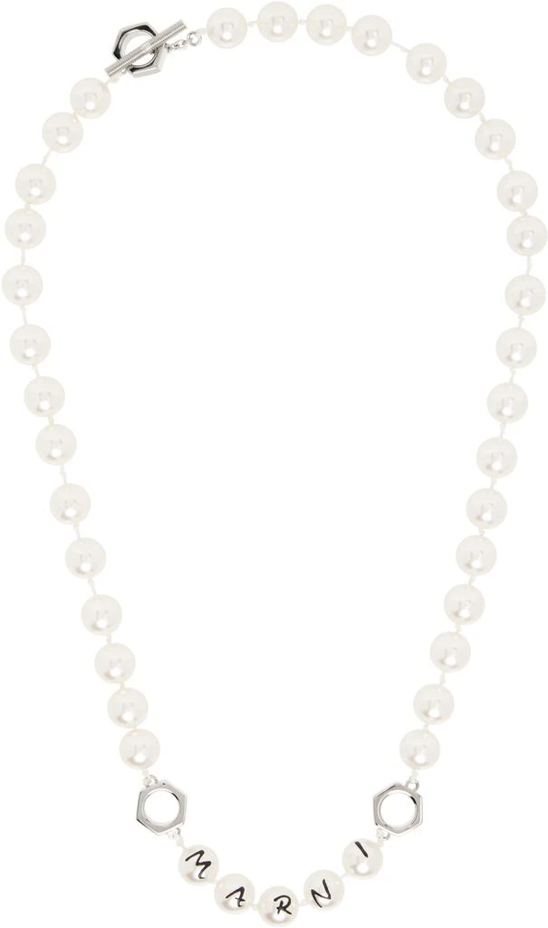 Marni Faux-Pearls
Metal Necklace