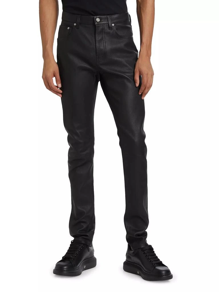 Purple Brand Stretch Leather Skinny Pants 3