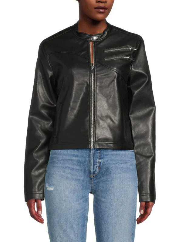 STOOSH Faux Leather Racing Jacket 1
