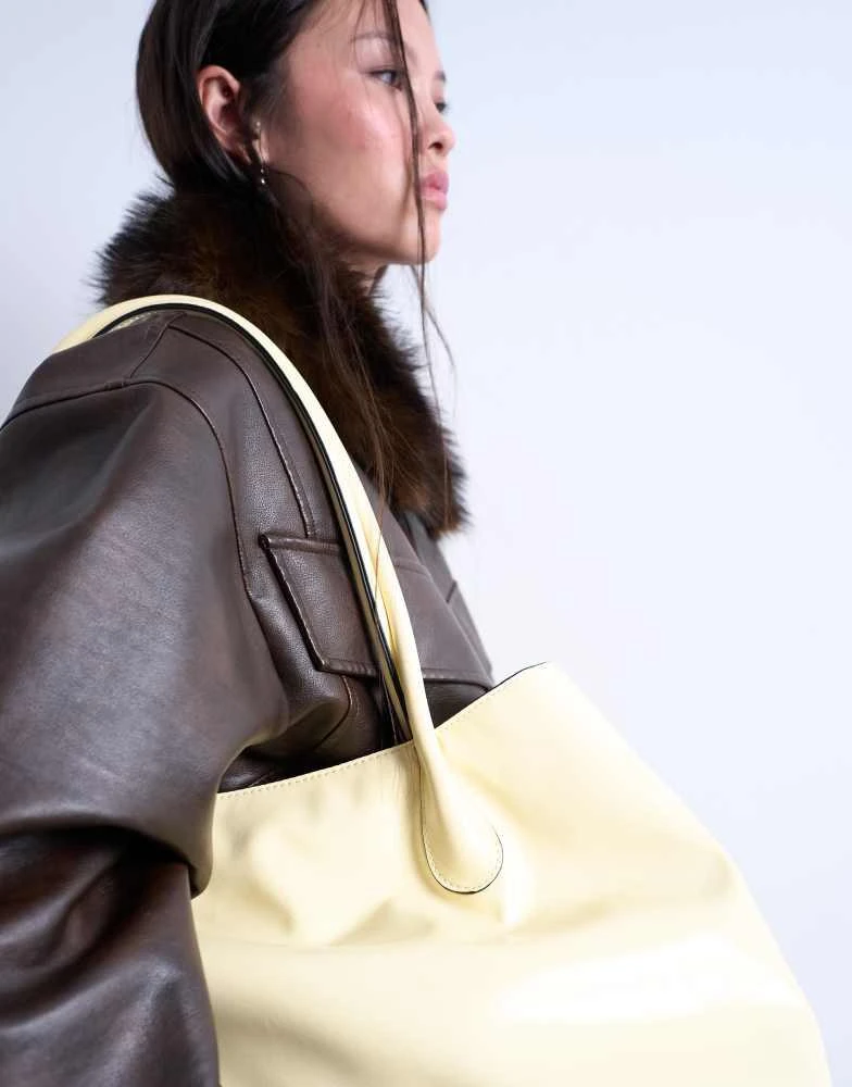 Topshop Topshop Toby tubler handle tote bag in buttermilk Tote