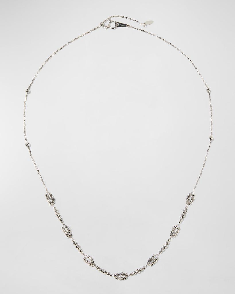 Platinum Born Jill Necklace with Small Infinity Stations