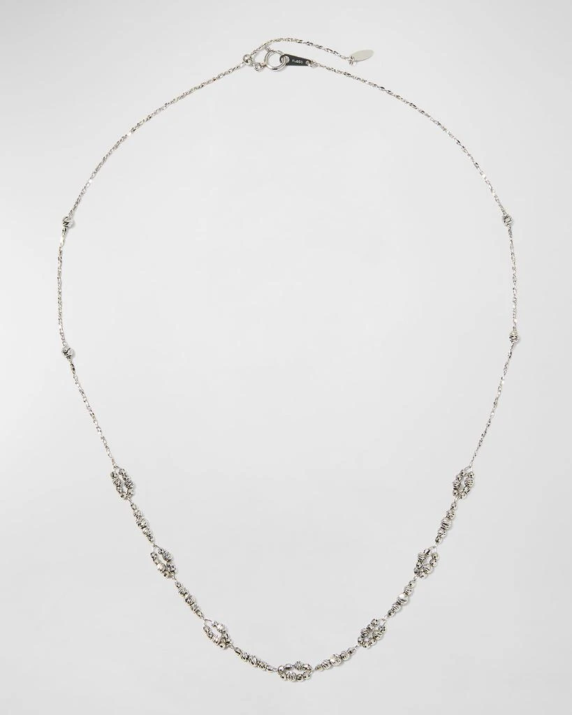 Platinum Born Jill Necklace with Small Infinity Stations 1
