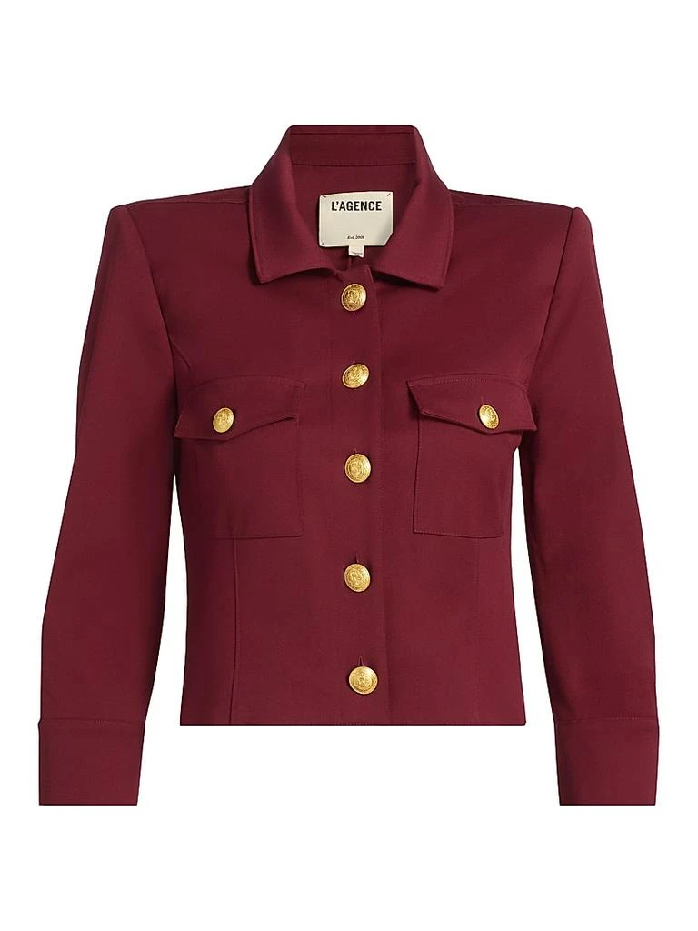 L'Agence Kumi Twill Crop Jacket 1
