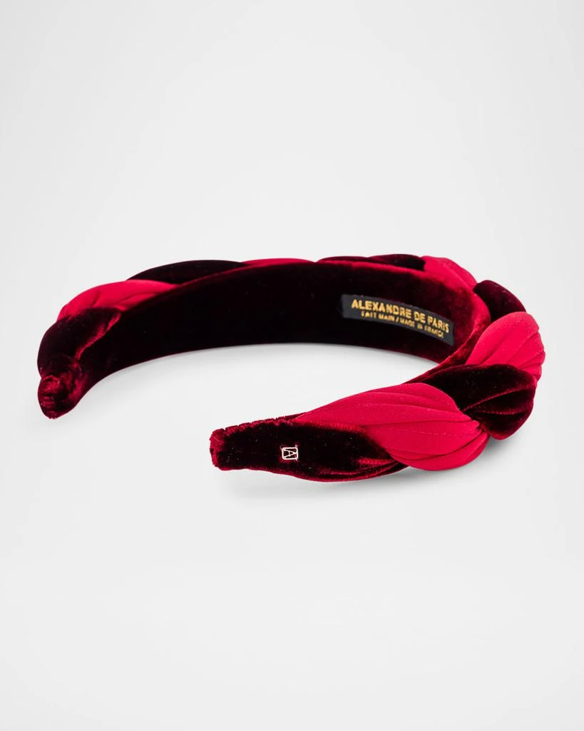 Alexandre de Paris Twisted Knot Velvet Headband 3