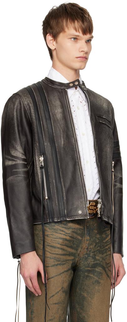 EYTYS SSENSE Exclusive Brown Damon Leather Jacket