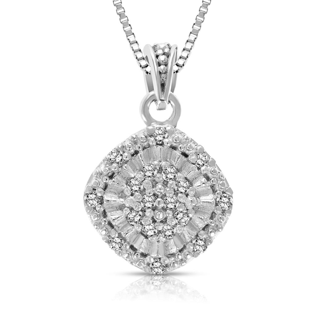 Vir Jewels 1/10 cttw Diamond Pendant Necklace .925 Sterling Silver with 18 Inch Chain