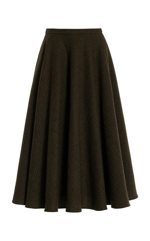 Lena Hoschek Lena Hoschek - Heritage Wool Midi Skirt - Grey - M - Moda Operandi