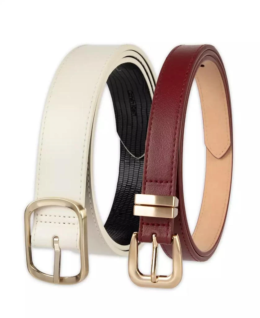 Calvin Klein 2-Pc. Reversible Center Bar Buckle Belt Set 2